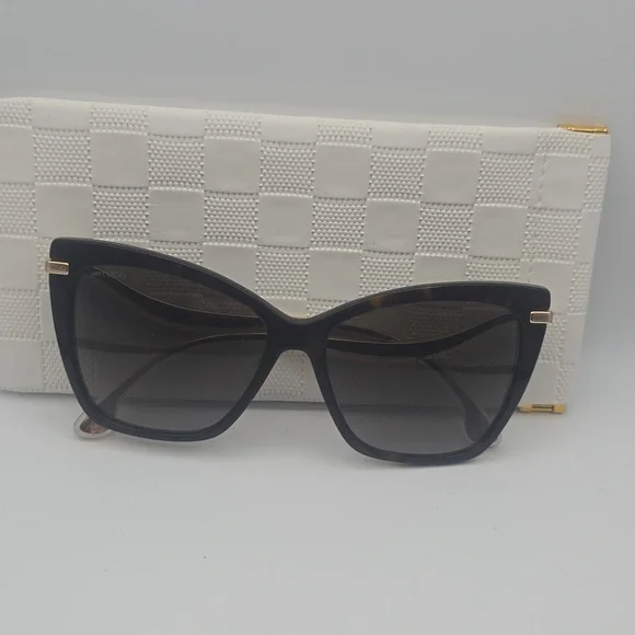 Jimmy Choo Tortoise & Gold Cat Eye Women display picture 2